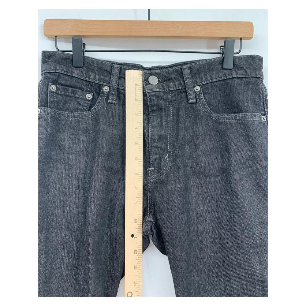 Levis 513 Jeans Mens 30x32 Black Slim Straight Denim Pants